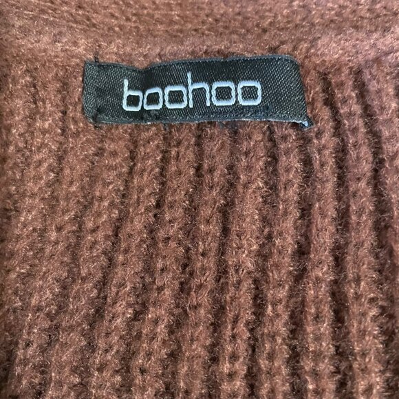 Boohoo Plus Size Knit Cardigan 28 Cozy Soft Ribbed Casual Cozy Grannycore Cabin - Picture 4 of 10